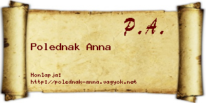 Polednak Anna névjegykártya